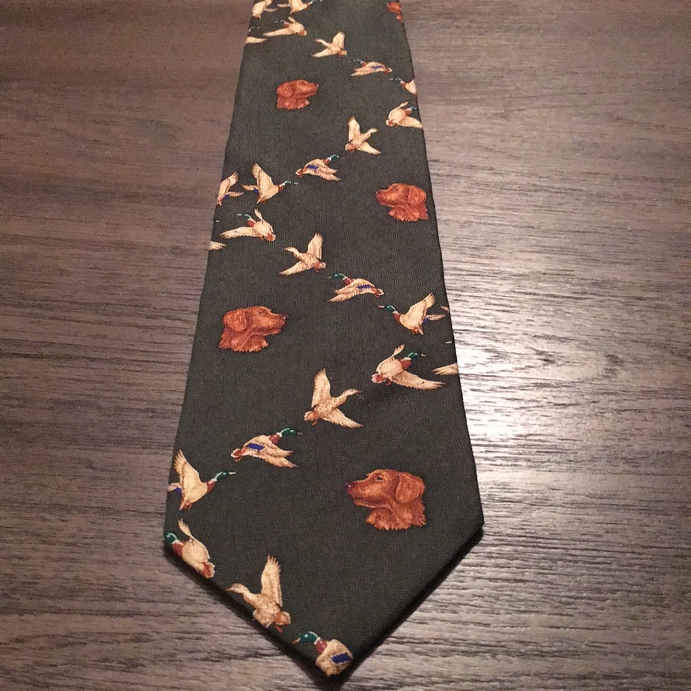 Vintage Field & Stream Tie Ducks Lab